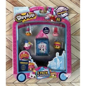 SHOPKINS SEASON 8 WORLD VACATION FINAL DESTINATION AMERICAS 5-PK w/Katy Kicks
